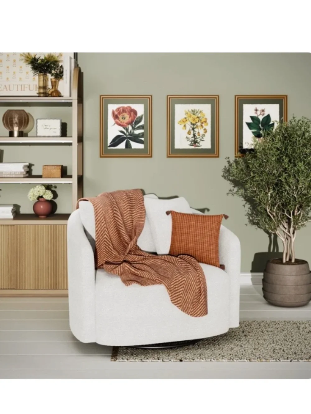 Beautiful by Drew Barrymore Rust Woven Herringbone Throw by Drew Barrymore, 50